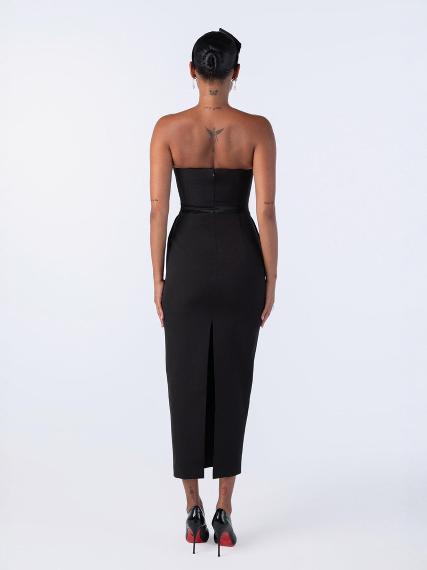 Demi Bow Dress (Black) (Final Sale)