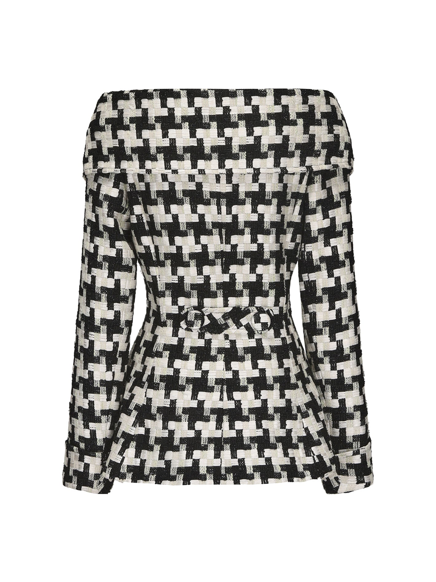 Marlee Plaid Top (Black/White) (Final Sale)