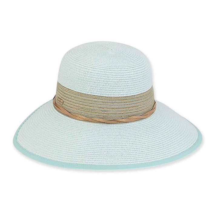 Backless Facesaver Hat with Metallic Speckles - Sun 'N' Sand Hats Facesaver Hat Sun N Sand Hats HH2168C Mint Medium (57 cm)
