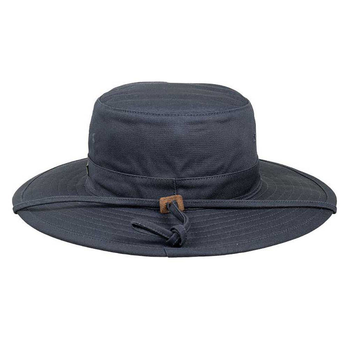 Cotton Twill Boonie Hat with Chin Cord - Stetson Hats Bucket Hat Stetson Hats STC407-NAVY3 Navy Large