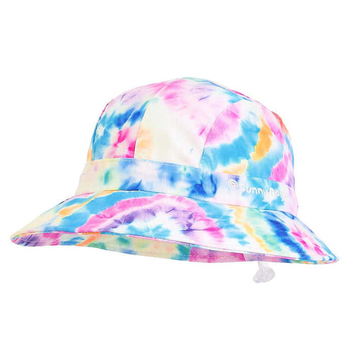Petite Tie Dye Summer Hat - Sunny Dayz Facesaver Hat Sun N Sand Hats HK432L Tie Dye M/L Jr. (55 cm)