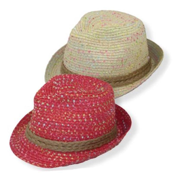 Small Heads Fleck Detail Petite Fedora Hat - JSA Petite Hats Fedora Hat Jeanne Simmons Accessories