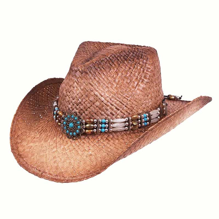 Turquoise Stone Concho Cowboy Hat for Small Heads - Karen Keith Hats Cowboy Hat Great hats by Karen Keith