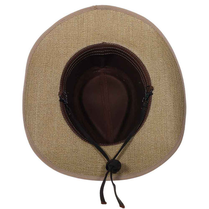 Woven Matte Toyo Safari Hat with Removable Chin Strap - DPC Global Safari Hat Dorfman Hat Co.