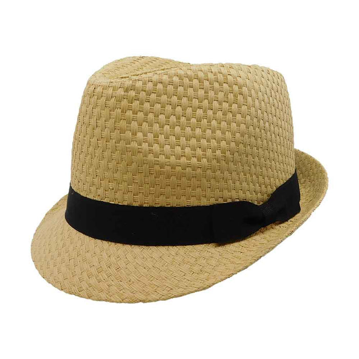 Woven Straw Fedora Hat for Small Heads - Milani Hats Fedora Hat Milani Hats