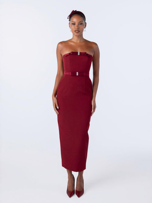 Demi Bow Dress (Red) (Final Sale)