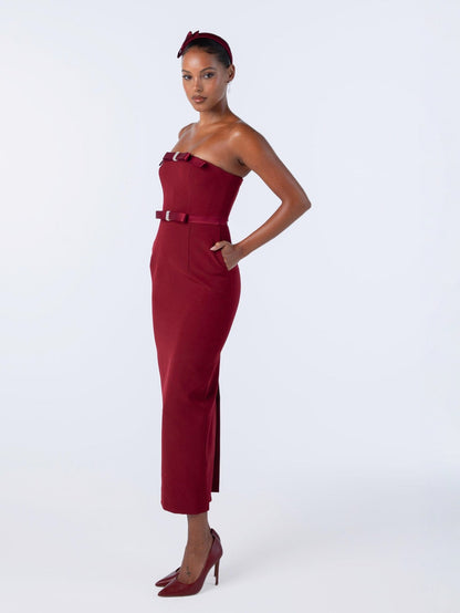 Demi Bow Dress (Red) (Final Sale)