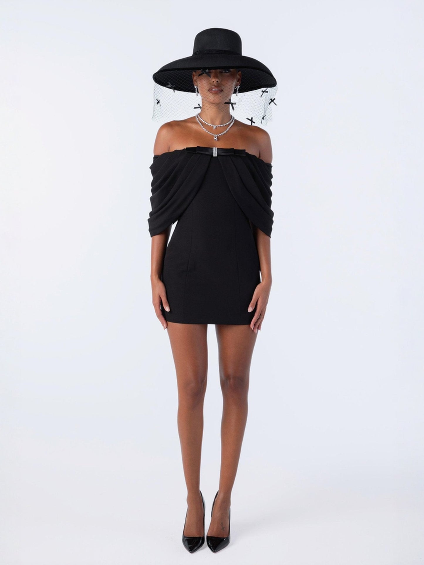 Kate Bow Dress (Black)
