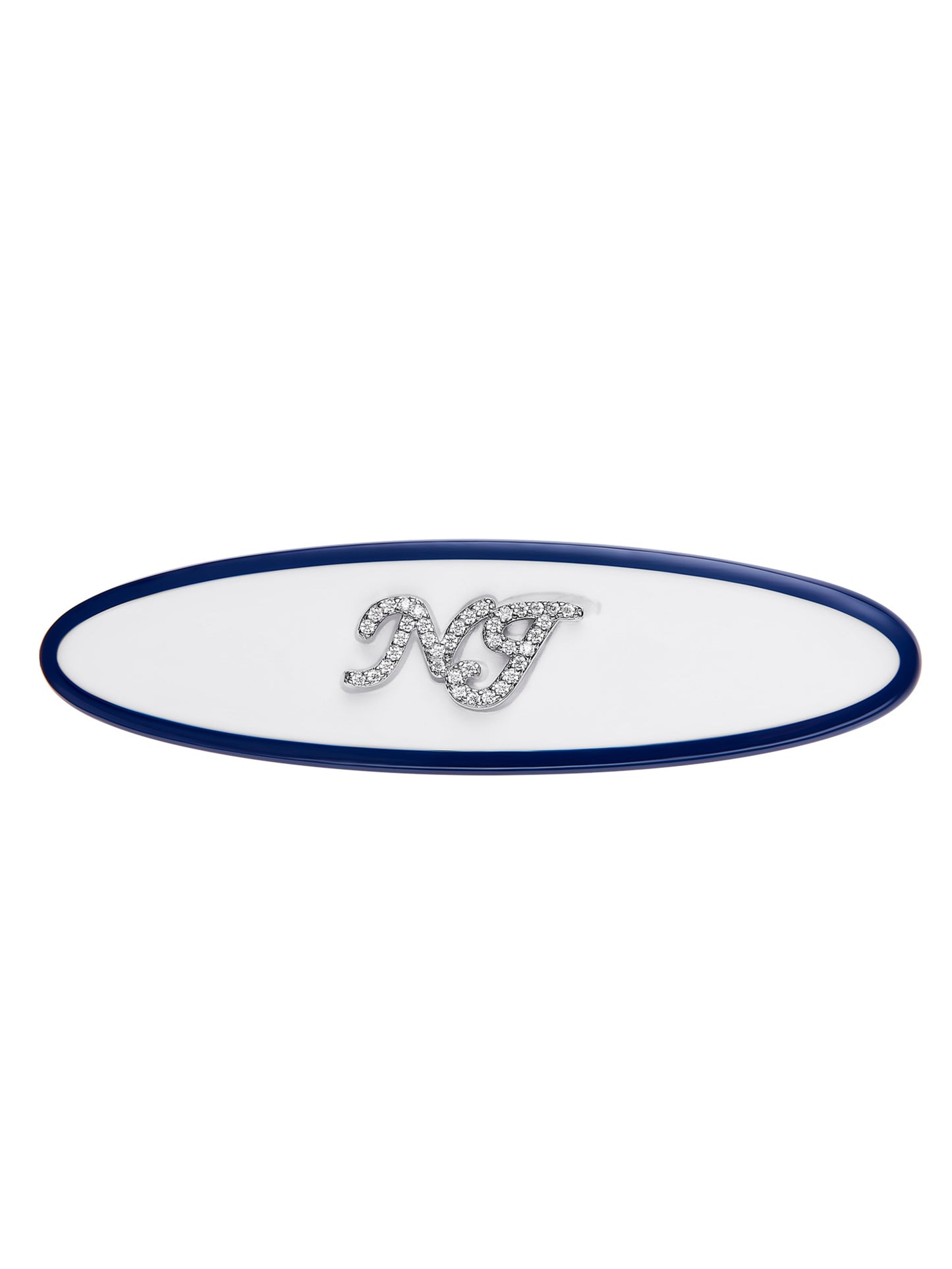 Giana Oval White Hair Clip