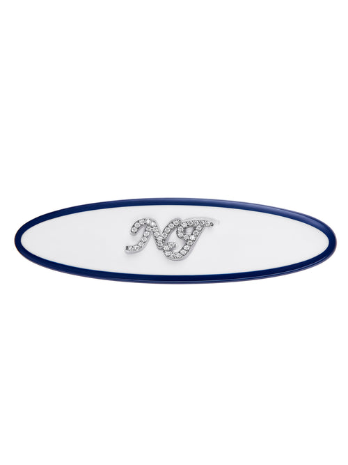 Giana Oval White Hair Clip