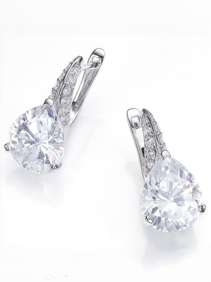 Daniela Pear Cut Crystal Drop Earrings