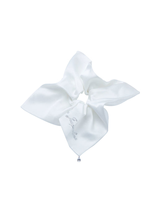 Charlotte Bow White Hair Tie