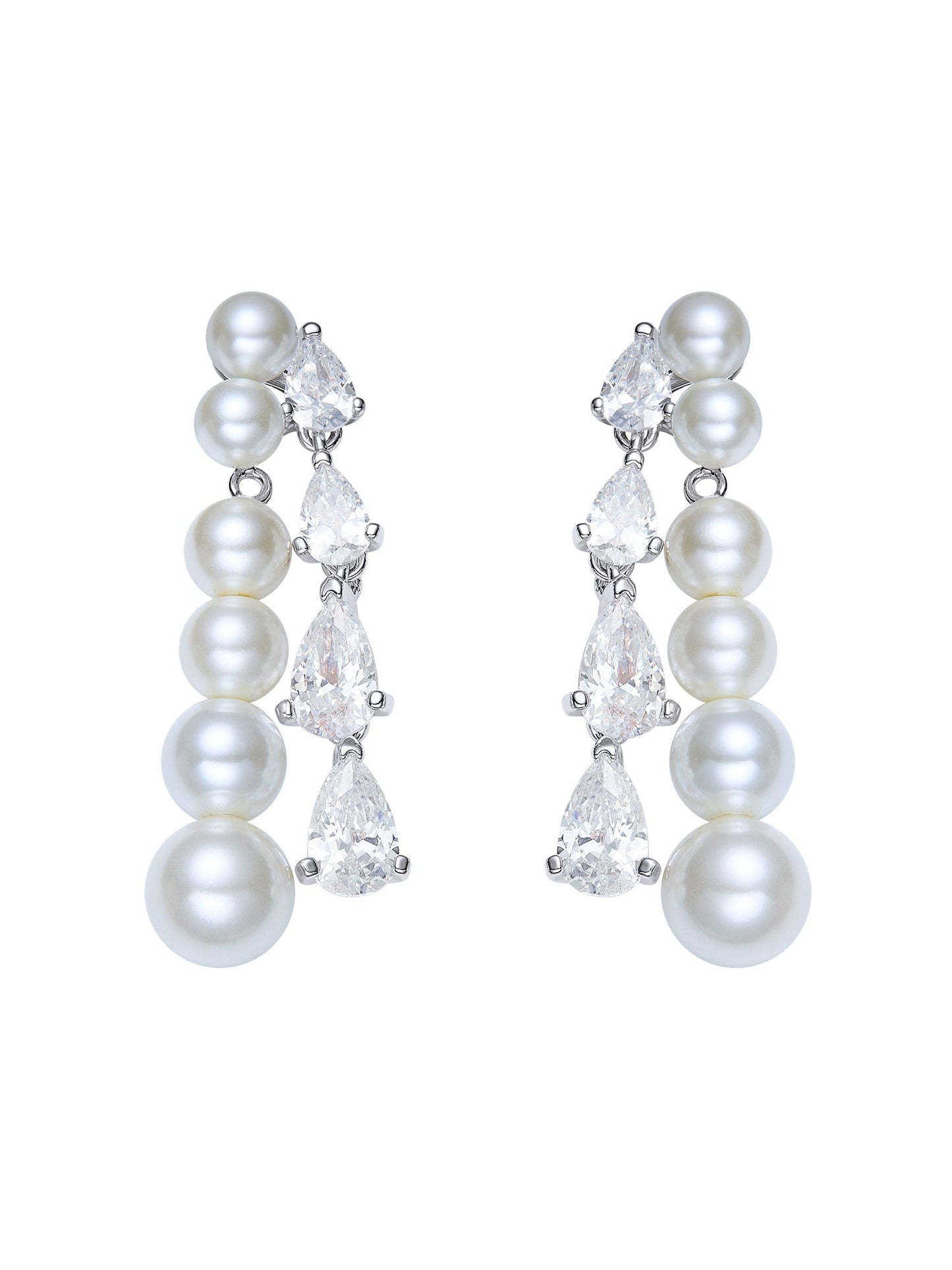 Adriana Pearl and Crystal Drop Earrings