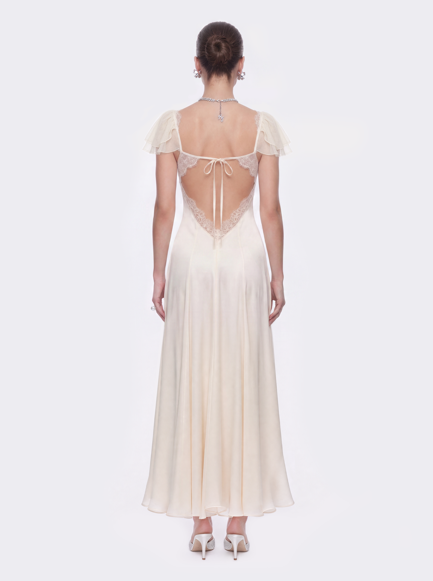Meadow Open-Back Champagne Dress