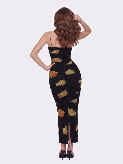 Claudia Ruched Floral Dress