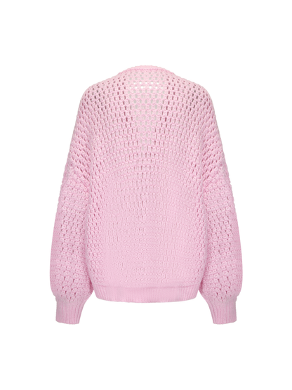 Alexis Cardigan + Scarf Set (Pink) (Final Sale)
