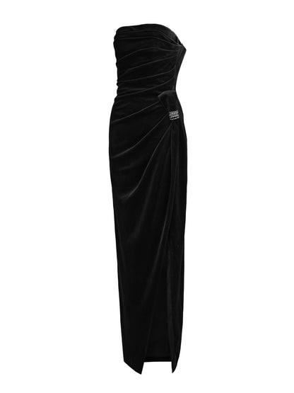 Emma Velvet Dress (Black) (Final Sale)