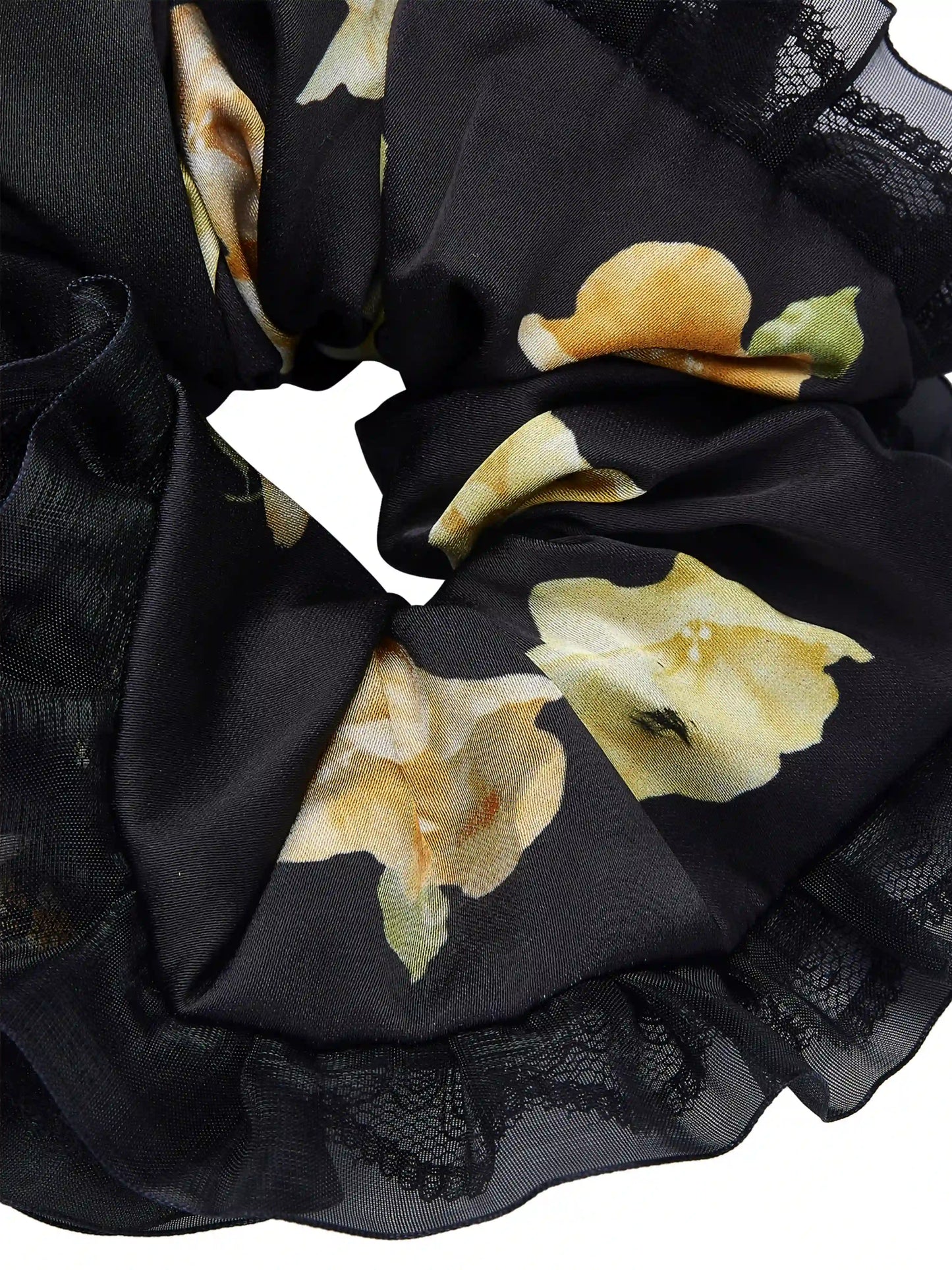 Claudia Lace Black Scrunchie