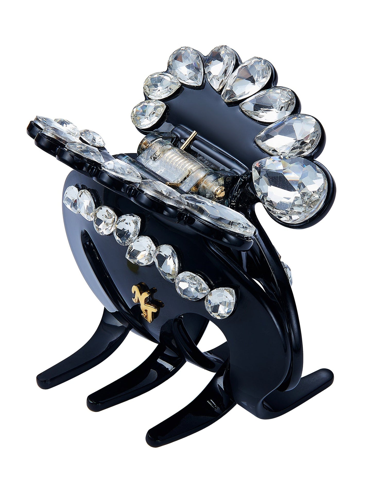 Ameline Crystal Black Hair Clip