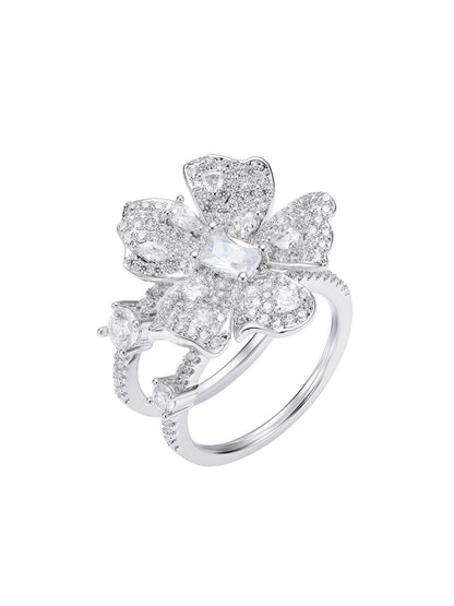 Diora Floral White Ring