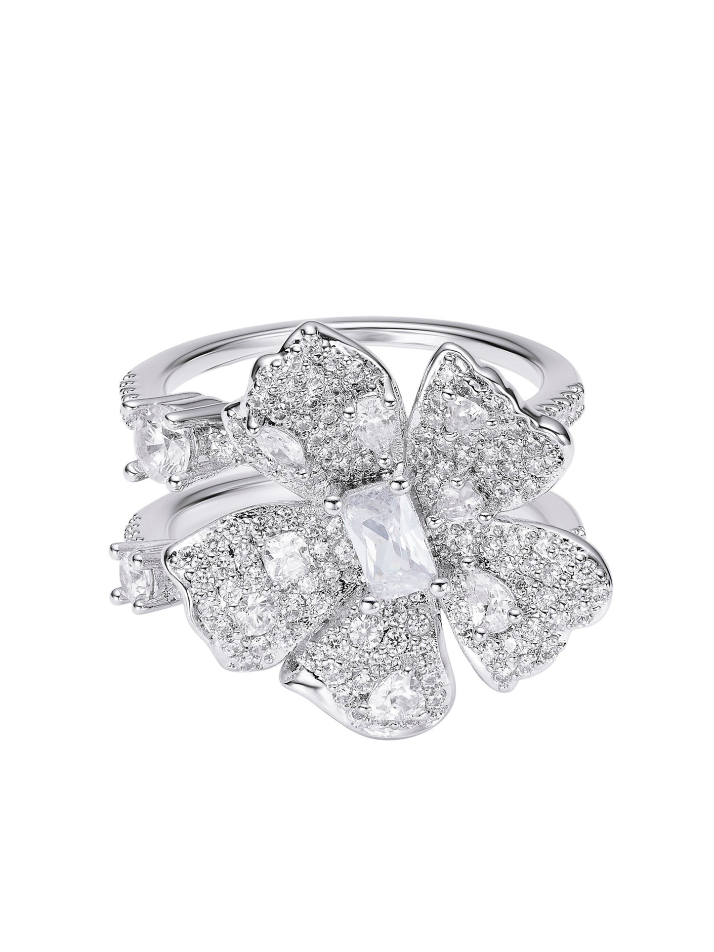 Diora Floral White Ring