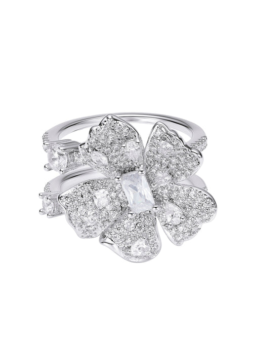 Diora Floral White Ring