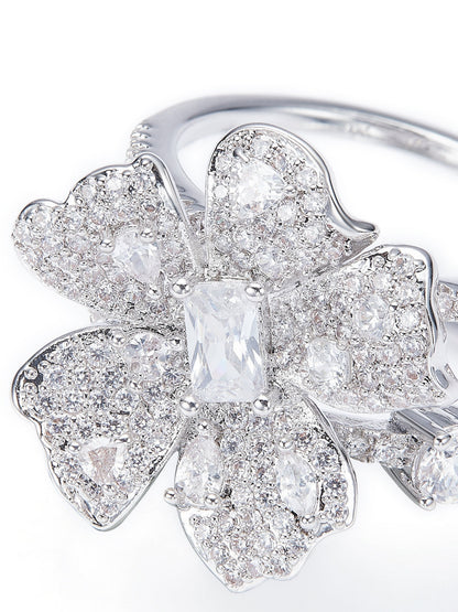 Diora Floral White Ring