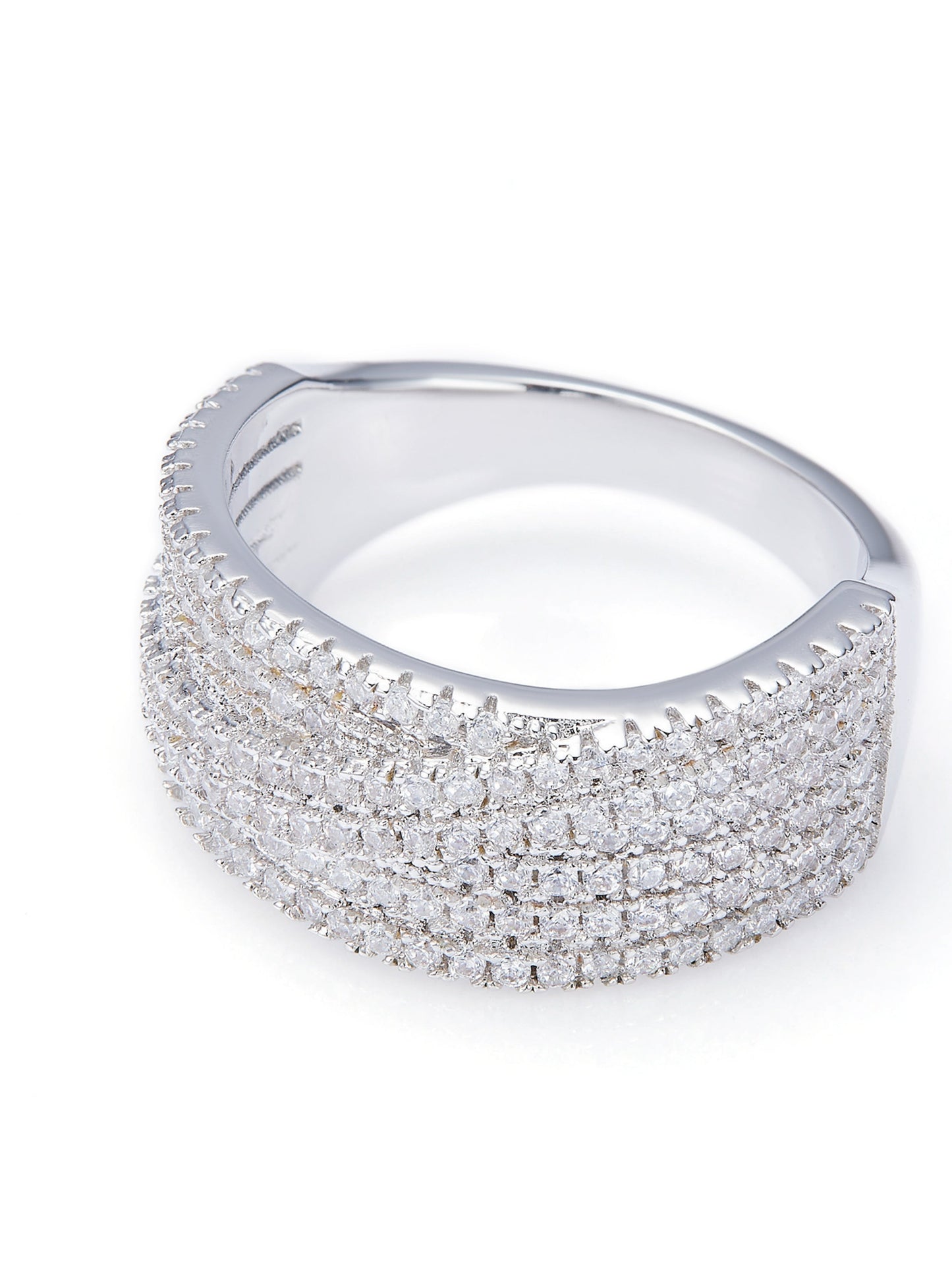Ivelle Pave White Ring