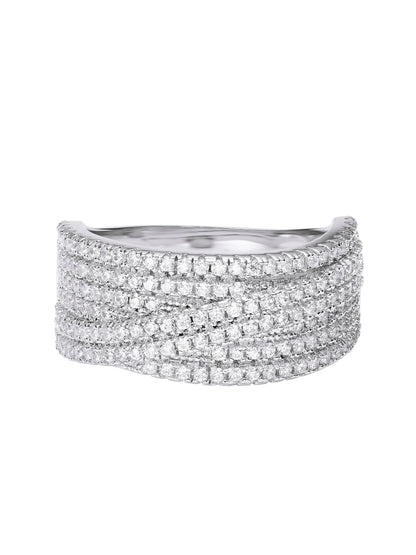 Ivelle Pave White Ring