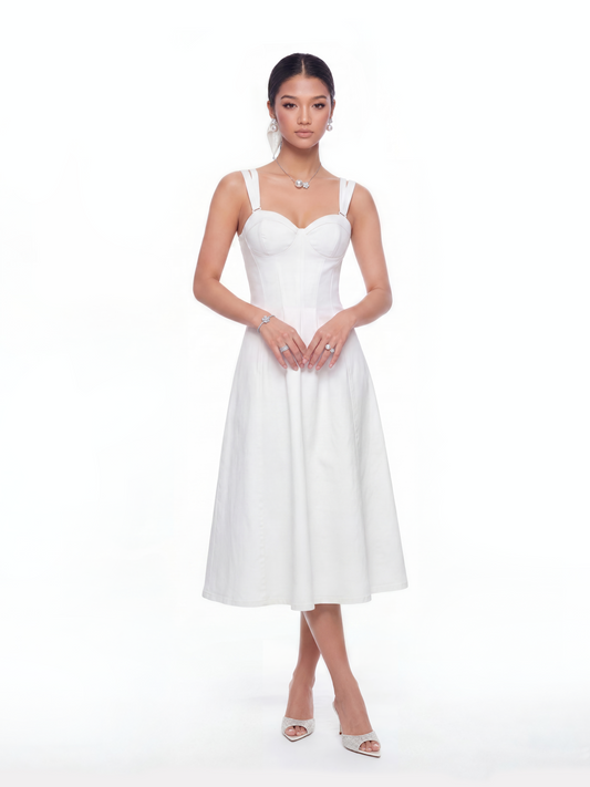 Emeline Corset White Dress