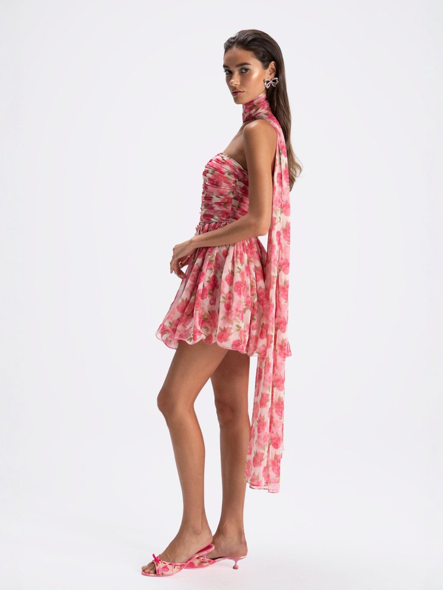 Chloe Dress (Pink Print) (Final Sale)