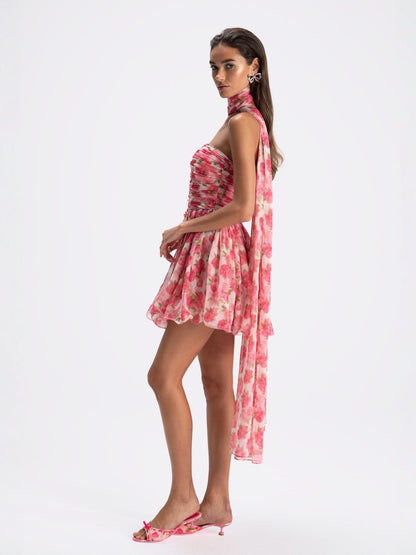 Chloe Dress (Pink Print) (Final Sale)