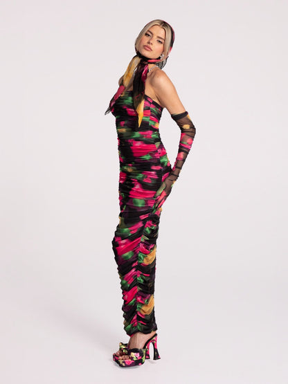 Cordelia Dress With Gloves (Floral) (Final Sale)