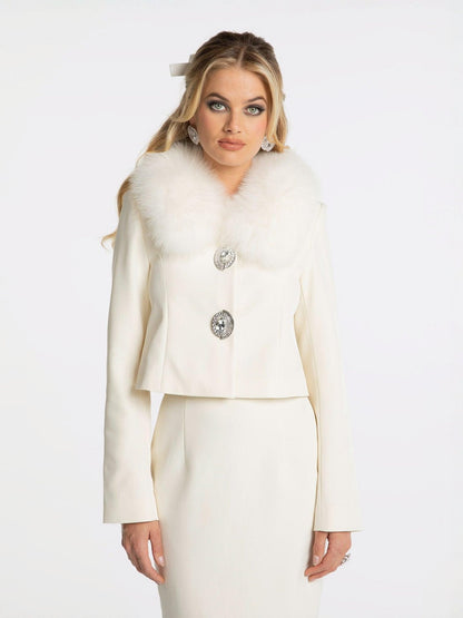Claira Fur Collar (Off white)
