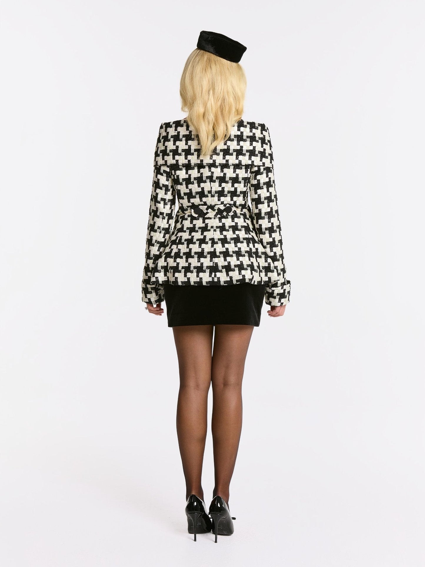 Marlee Plaid Top (Black/White) (Final Sale)