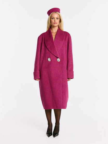 Audrina Coat (Rose Red) (Final Sale)