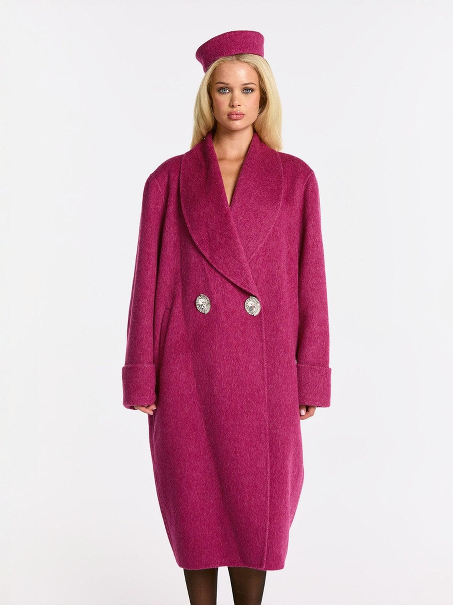 Audrina Coat (Rose Red) (Final Sale)