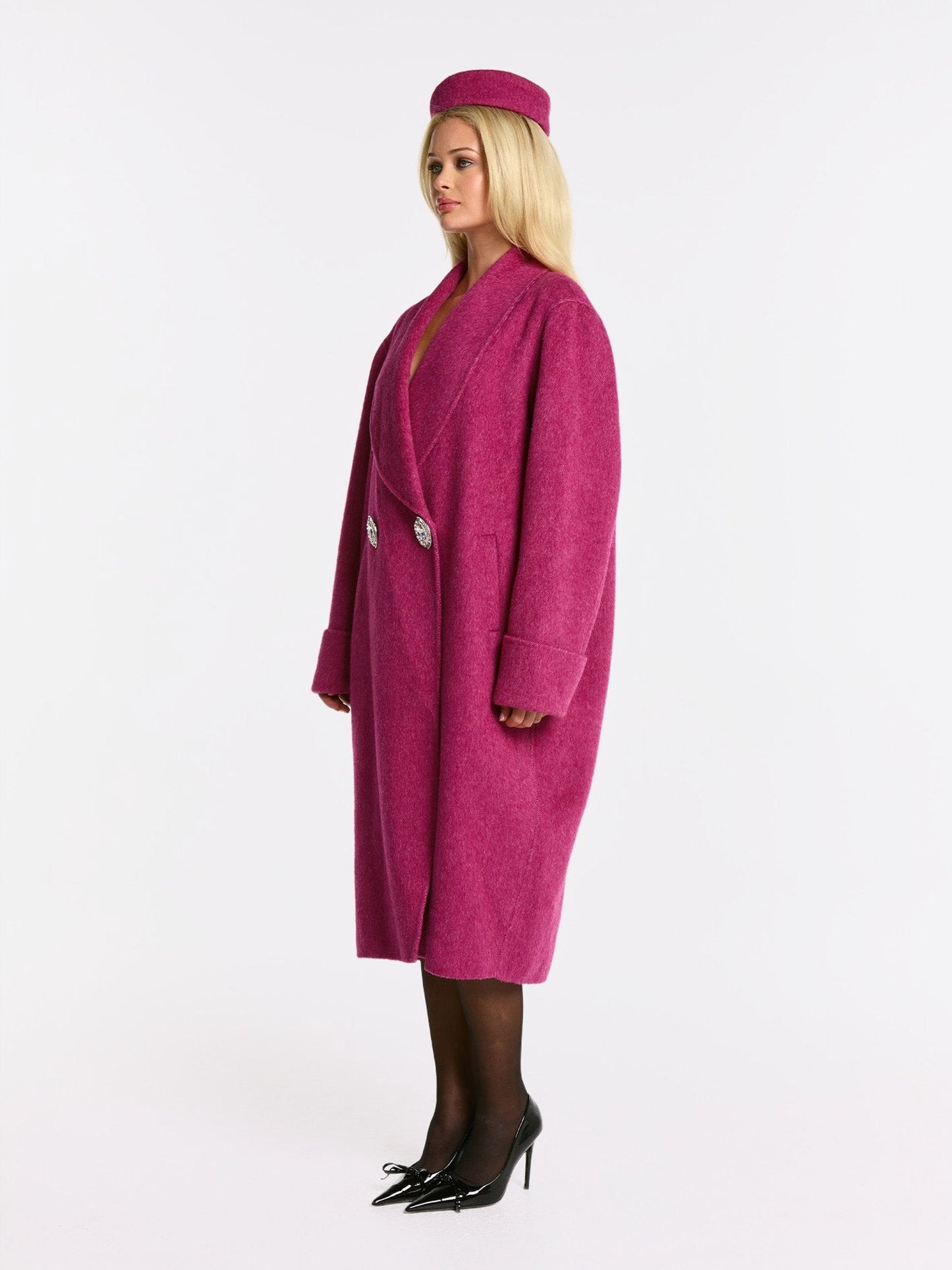 Audrina Coat (Rose Red) (Final Sale)