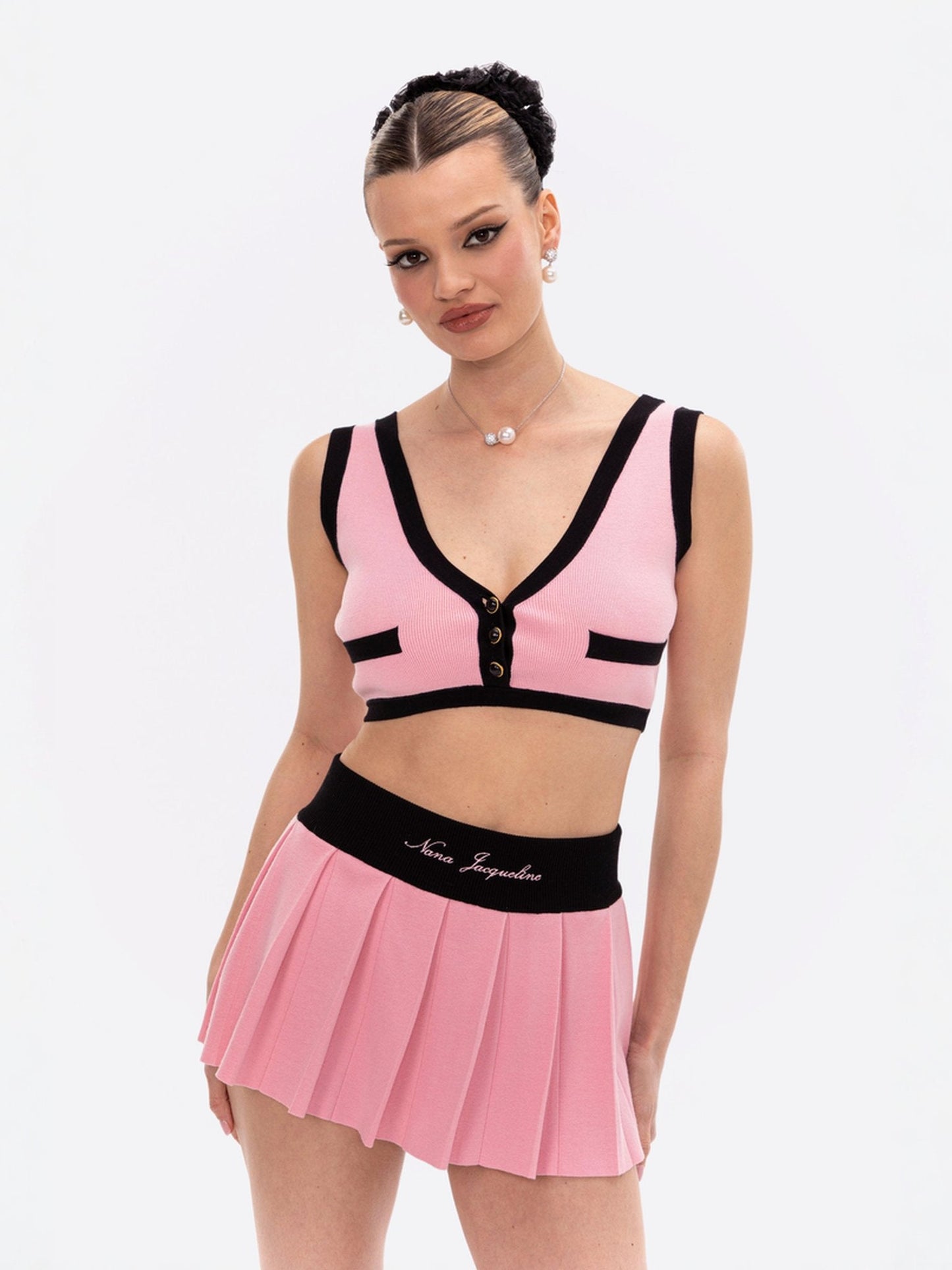 Eliza Vest Top (Pink)