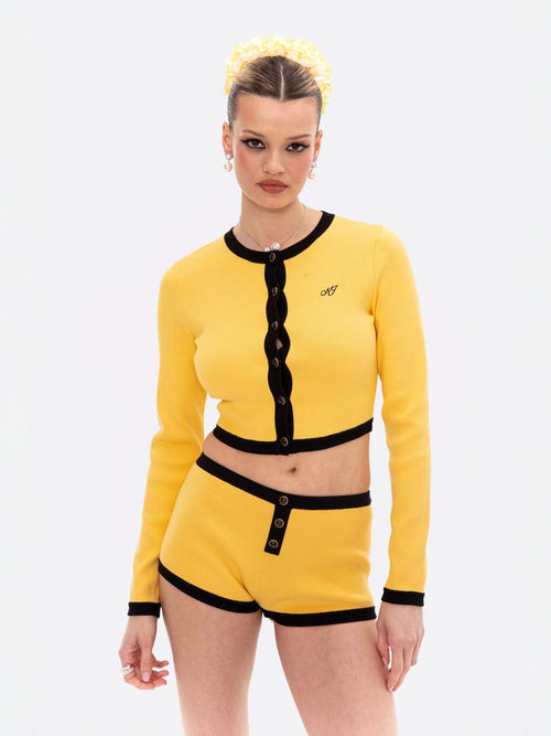 Eliza Knit Shorts (Yellow)