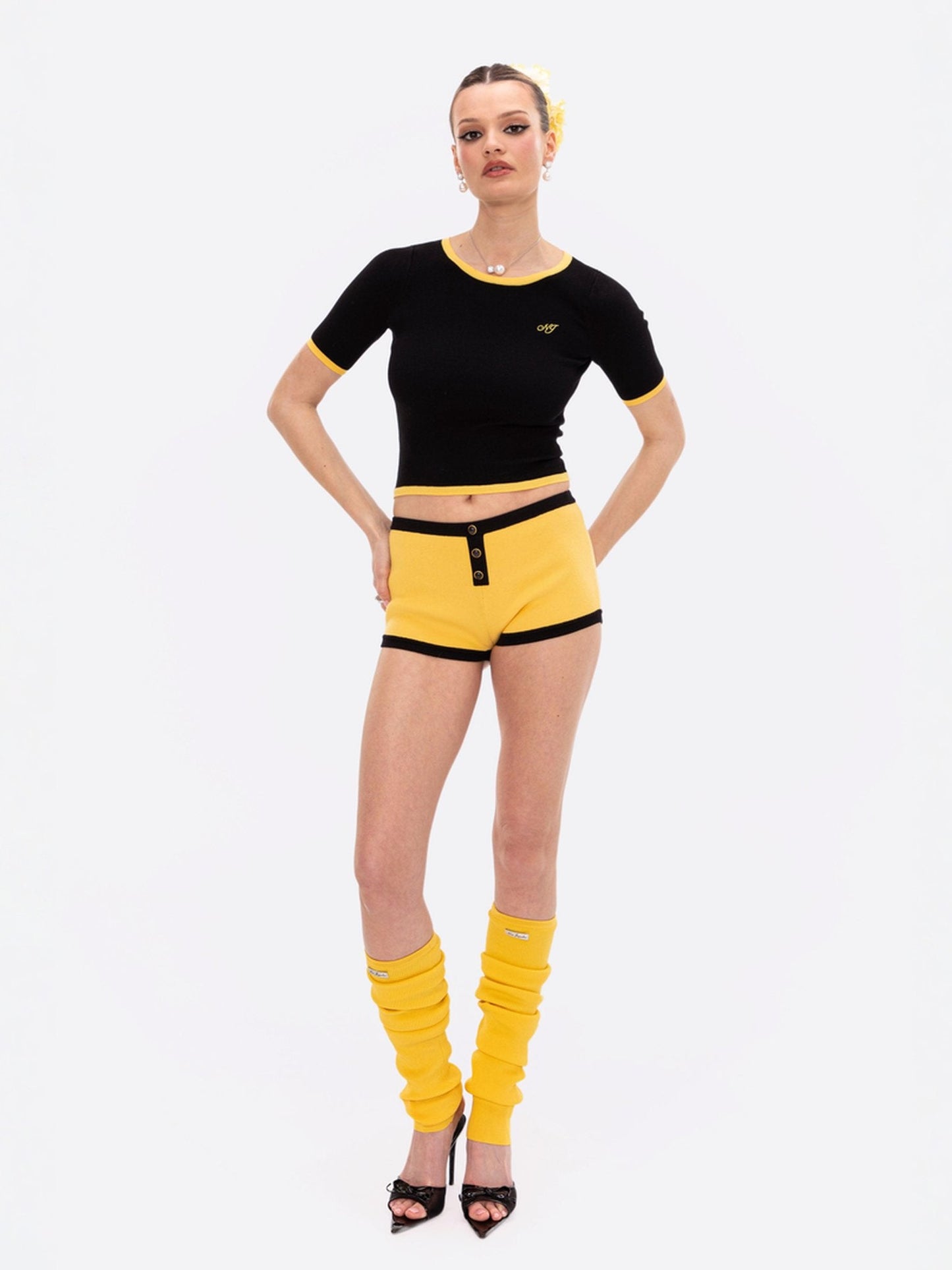 Luna Top (Black & Yellow)
