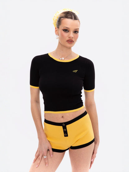 Luna Top (Black & Yellow)