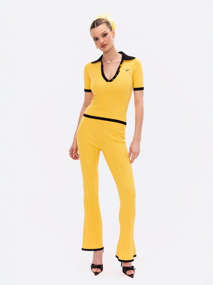 Hazel Polo Top (Yellow)