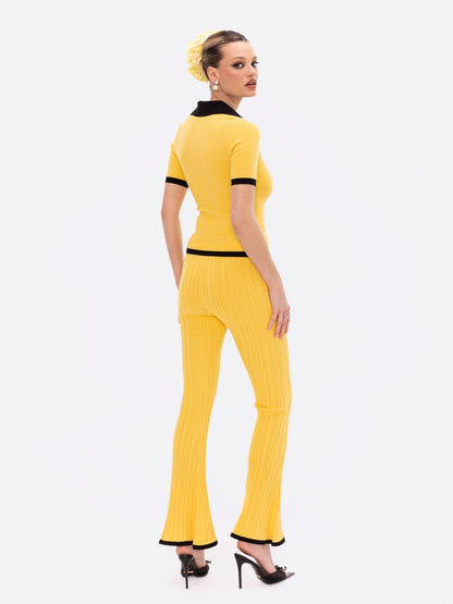 Hazel Polo Top (Yellow)