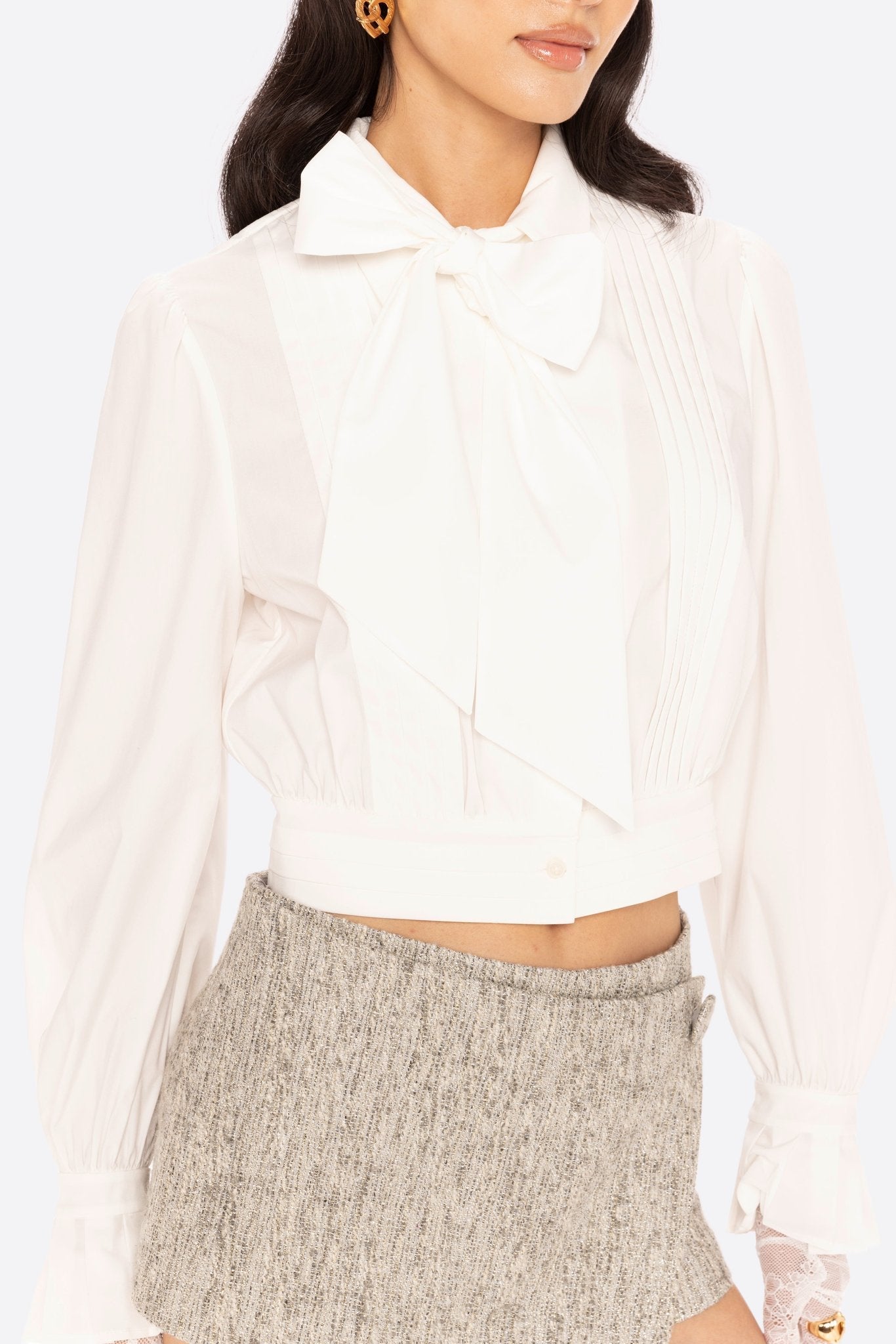 Francesca Cropped Top (White)