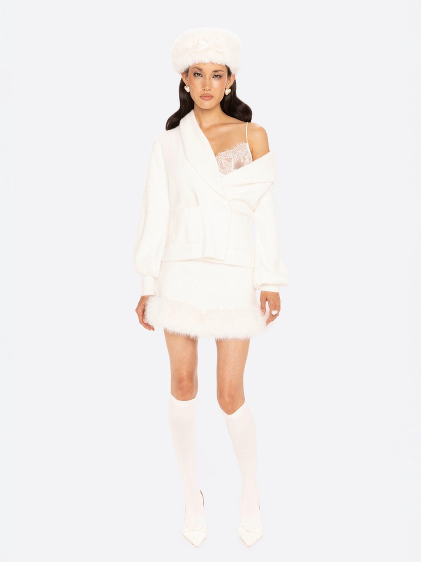 Anika Mini Skirt (White)