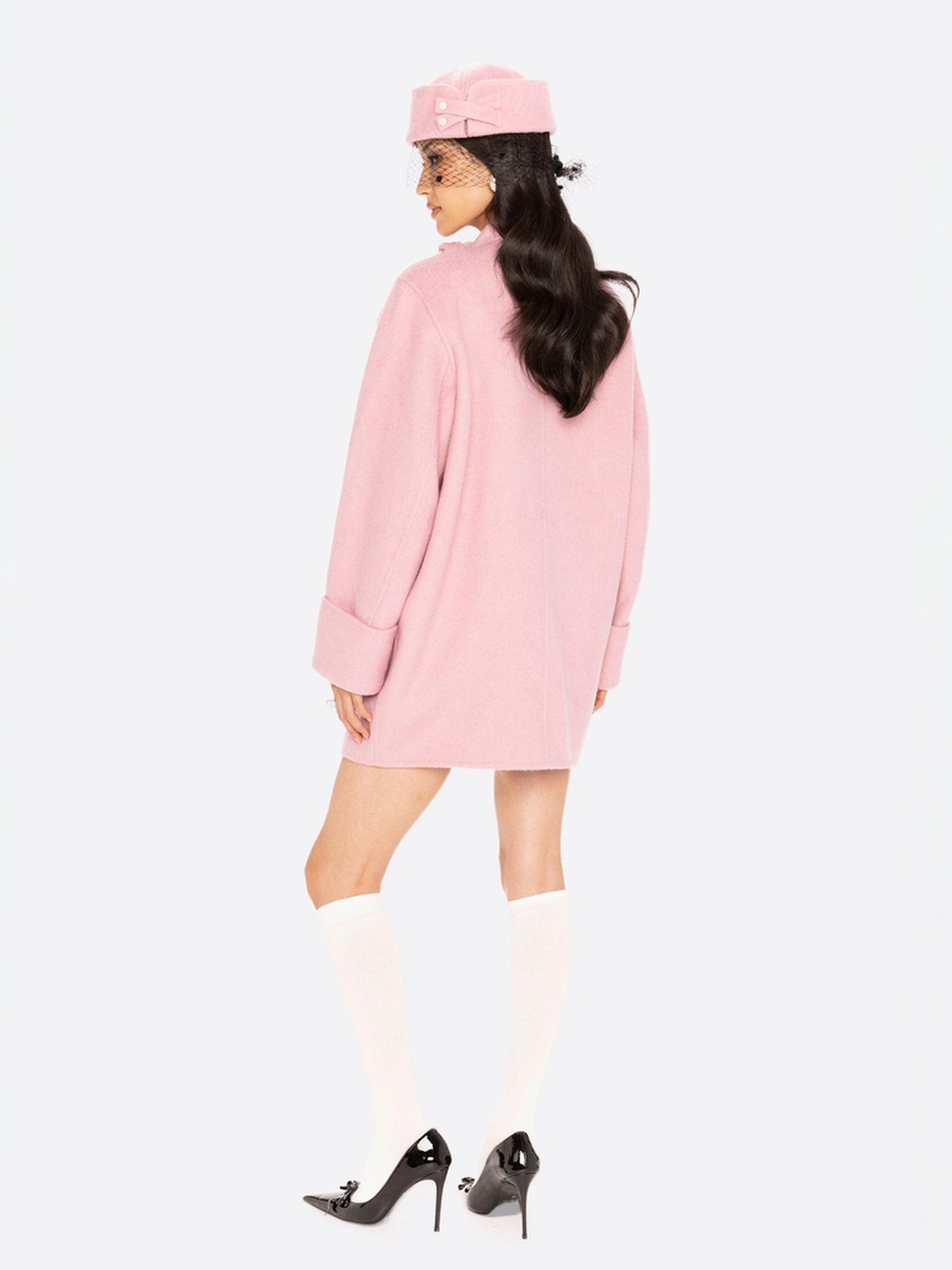 Juliette Cocoon Coat (Pink)