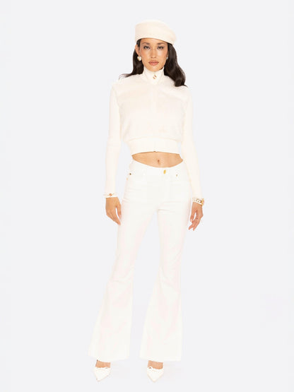Hailey Knit Jacket (White)