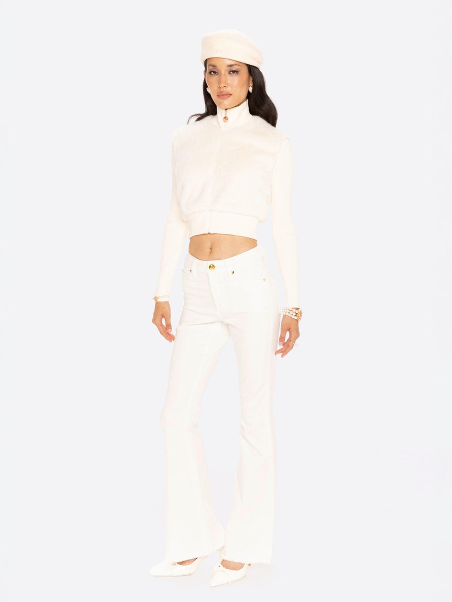 Hailey Knit Jacket (White)