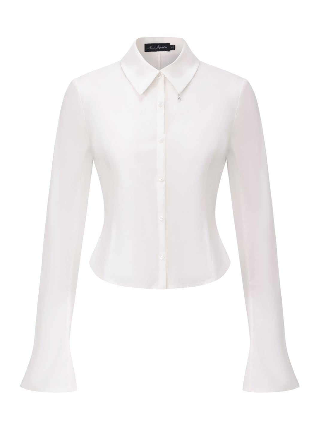 Chantal Bell-Sleeve White Shirt